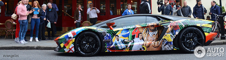 This Lamborghini Aventador LP700-4 is ready for the World Cup!