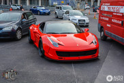 Very wide Ferrari 458 Italia wakes up Monaco