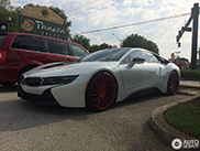 Red wheels finish this BMW i8