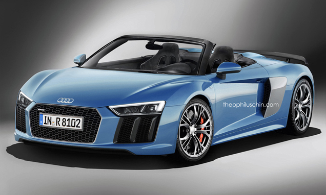 Rendering: zo komt de Audi R8 V10 Plus Spyder