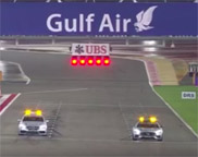 Formula 1 Safety car competes with the Medical car