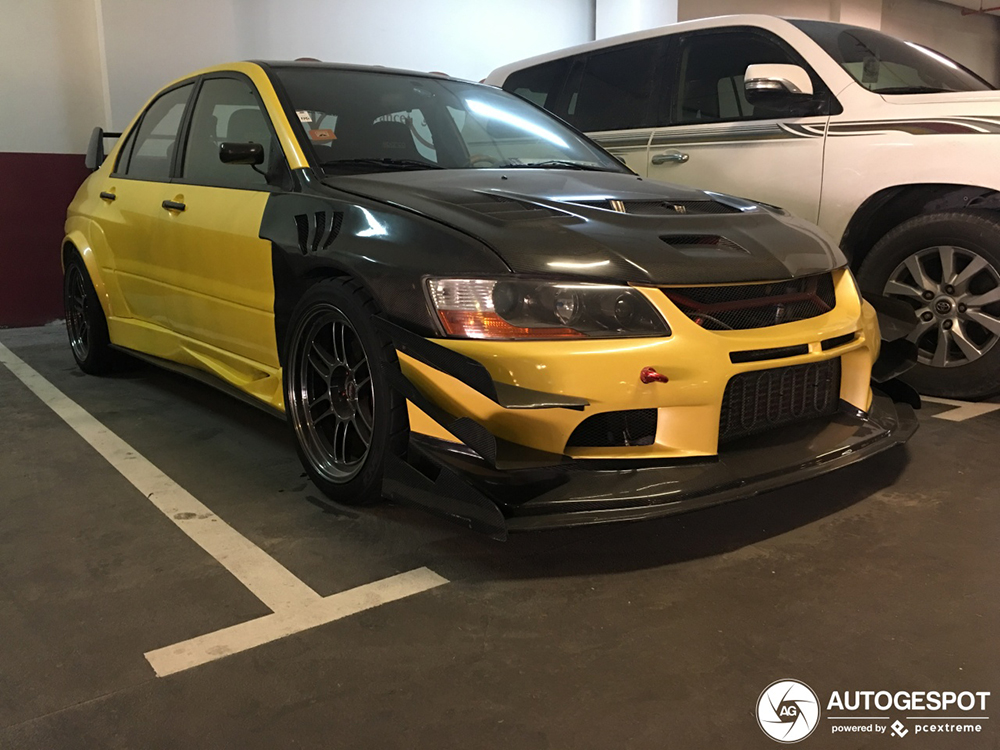 Mitsubishi Lancer Evo VIII heeft genoeg downforce
