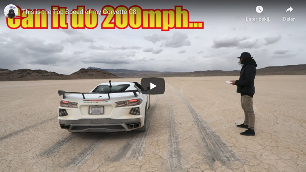 Filmpje: haalt de Corvette C8 meer dan 320 km/u?