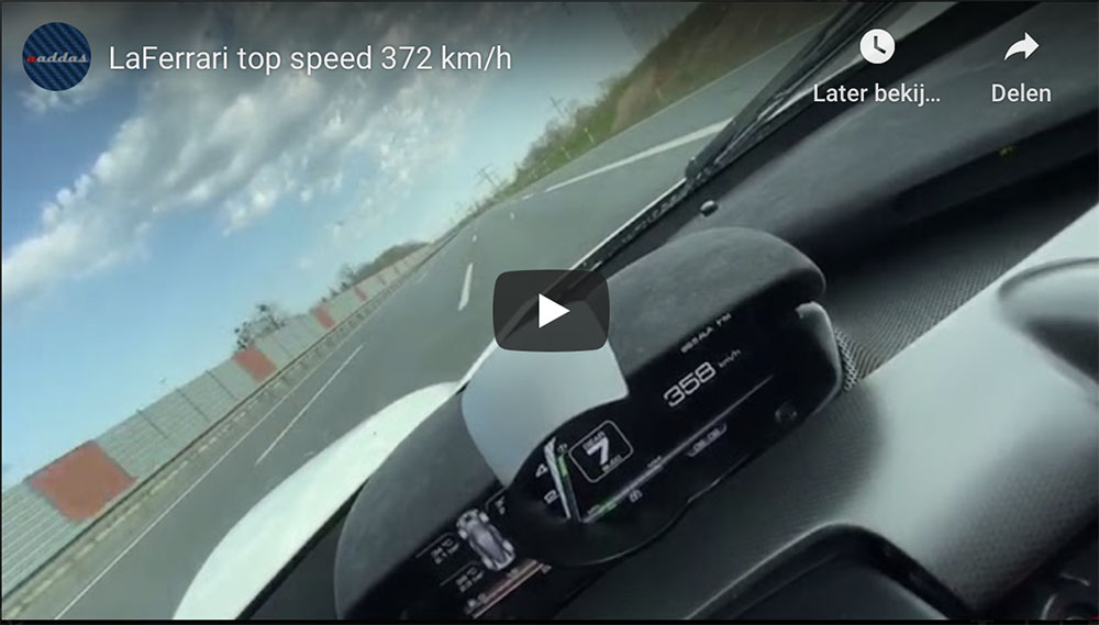 Filmpje: Ferrari LaFerrari doet 372 km/u op autobahn
