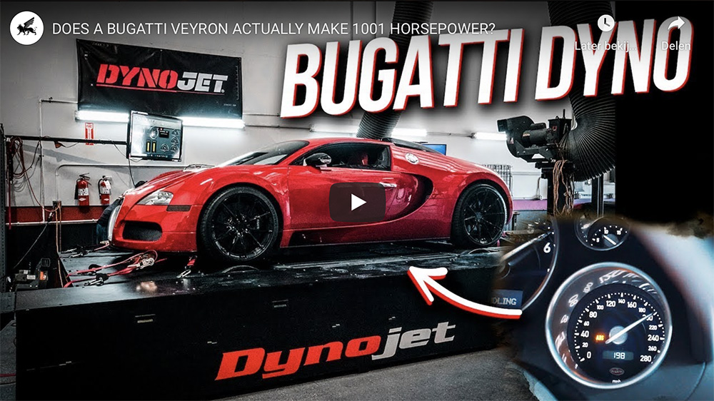 Filmpje: produceert een Bugatti Veyron eigenlijk wel echt 1.001 pk?