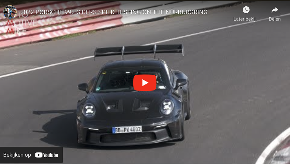 Porsche 992 GT3 RS veegt nog lekker over de Nürburgring