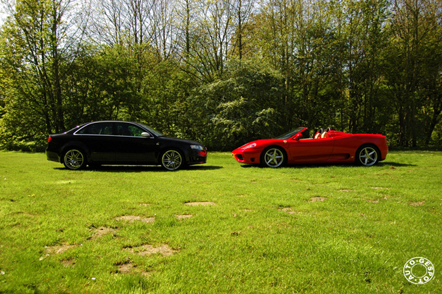 Dubbelshoot: Audi RS4 en Ferrari 360 Spider