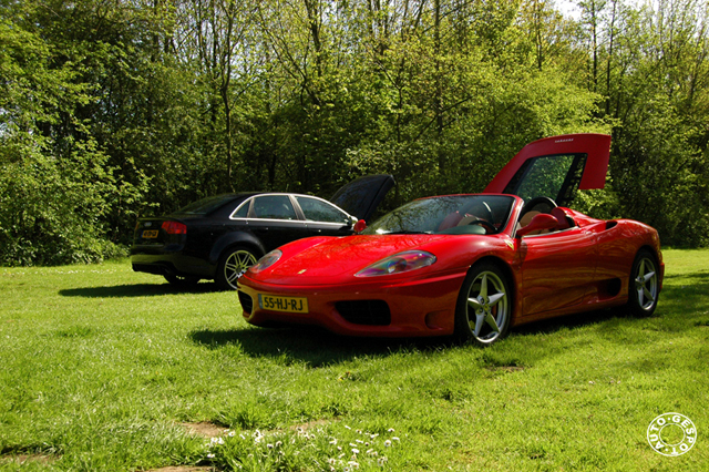 Dubbelshoot: Audi RS4 en Ferrari 360 Spider