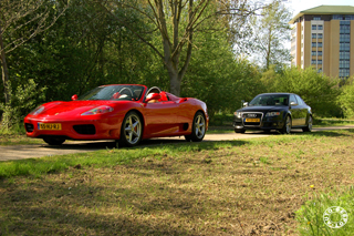 Dubbelshoot: Audi RS4 en Ferrari 360 Spider