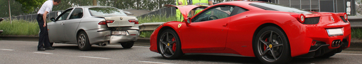 Ferrari 458 Italia involved at crash