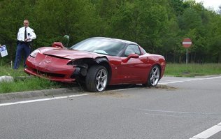 Corvette crasht tijdens Spring Event 2012