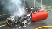 Ook de Ferrari FF brandt goed!