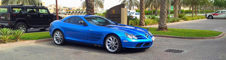 Spotted: beautiful blue colour on a Mercedes-Benz SLR McLaren!
