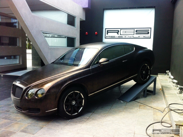 From brass to brown: Bentley Continental GT with an alligator wrap