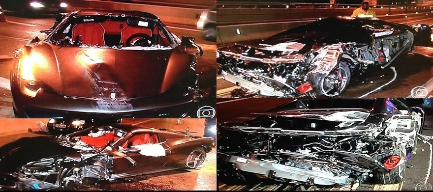 Ferrari 458 Spider crashed in São Paulo
