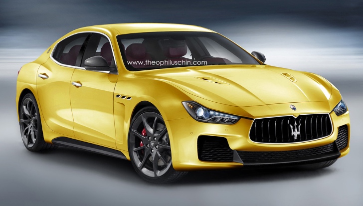 Strakke rendering van de Maserati Ghibli MC Stradale