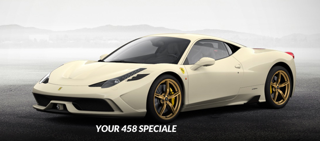 Vul je zaterdagavond met deze Ferrari 458 Speciale configurator