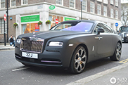 Matte black wrap gives the Rolls-Royce Wraith a robust look