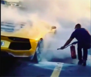 Filmpje: Lamborghini brand tot de grond af