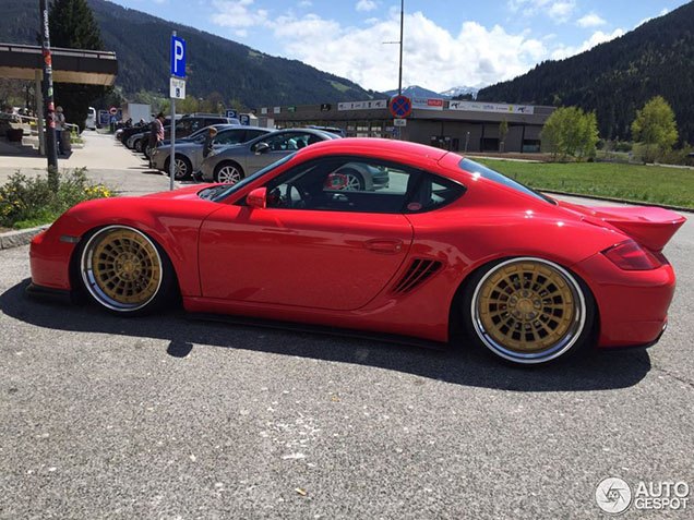 Opmerkelijke Porsche Cayman gespot