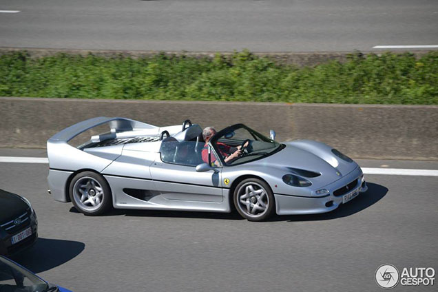 Grijze Ferrari F50 gespot in België