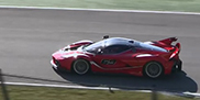 Ferrari FXX K in action on the track of Mugello