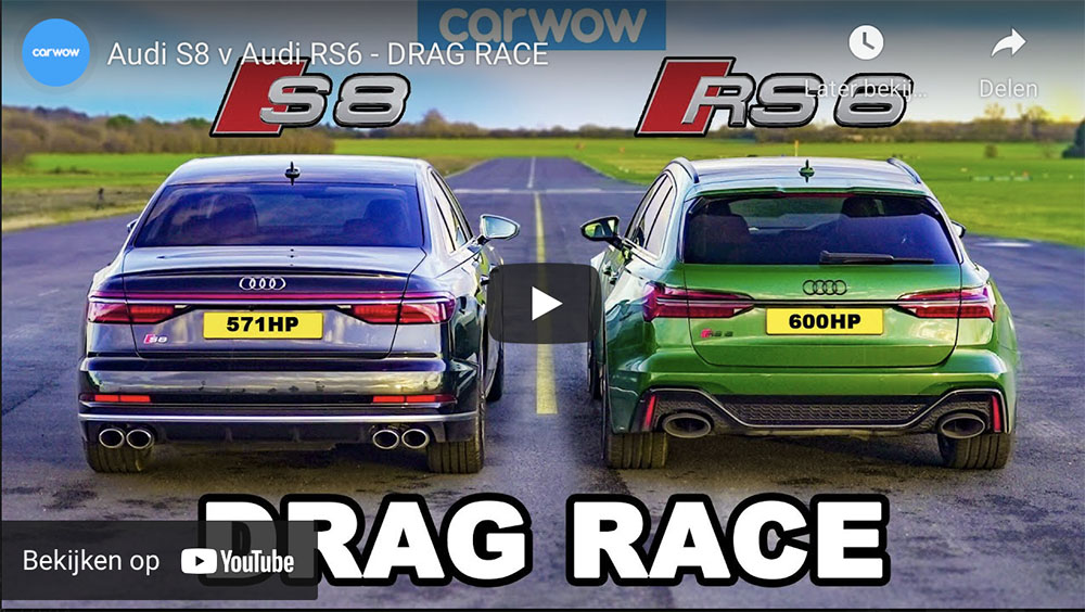 Audi S8 neemt het op tegen Audi RS6 Avant