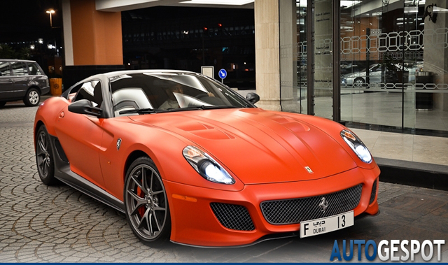 Topspot: matrode Ferrari 599 GTO in Dubai! 