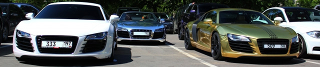 Fraaie Audi R8 combo gespot in Moskou