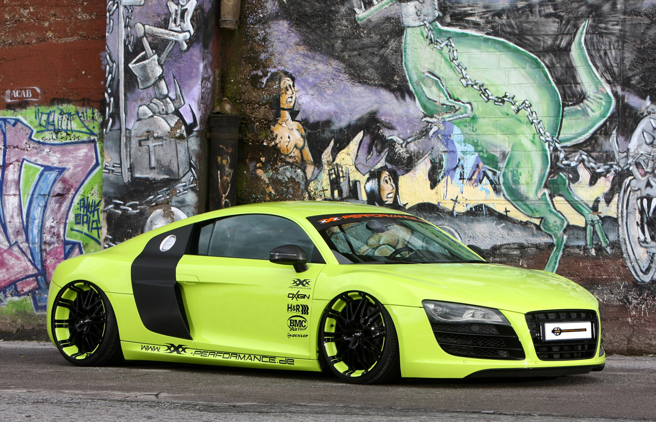 Groen en opvallend: Audi R8 V10 door XXX-Performance