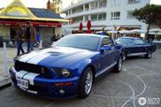 Past and present spotted together: Ford Mustang Shelby