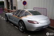 Why does this SLS AMG have plastic in front of its windows?