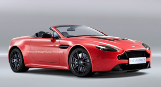 Rendering van de Aston Martin V12 Vantage S Roadster