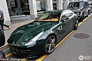 Deep green Ferrari FF is a beautiful car