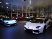 Nighttime visit to Lamborghini dealer in St. Gallen