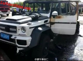 Mansory G 63 AMG 6x6 brand tot de grond af in China