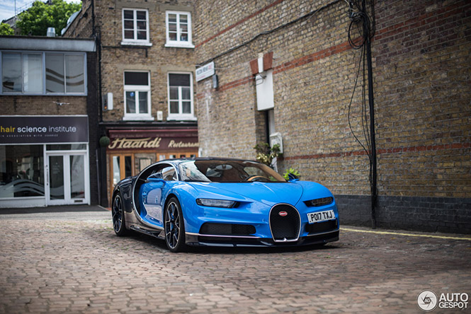 Bugatti Chiron in London is een krachtpatser