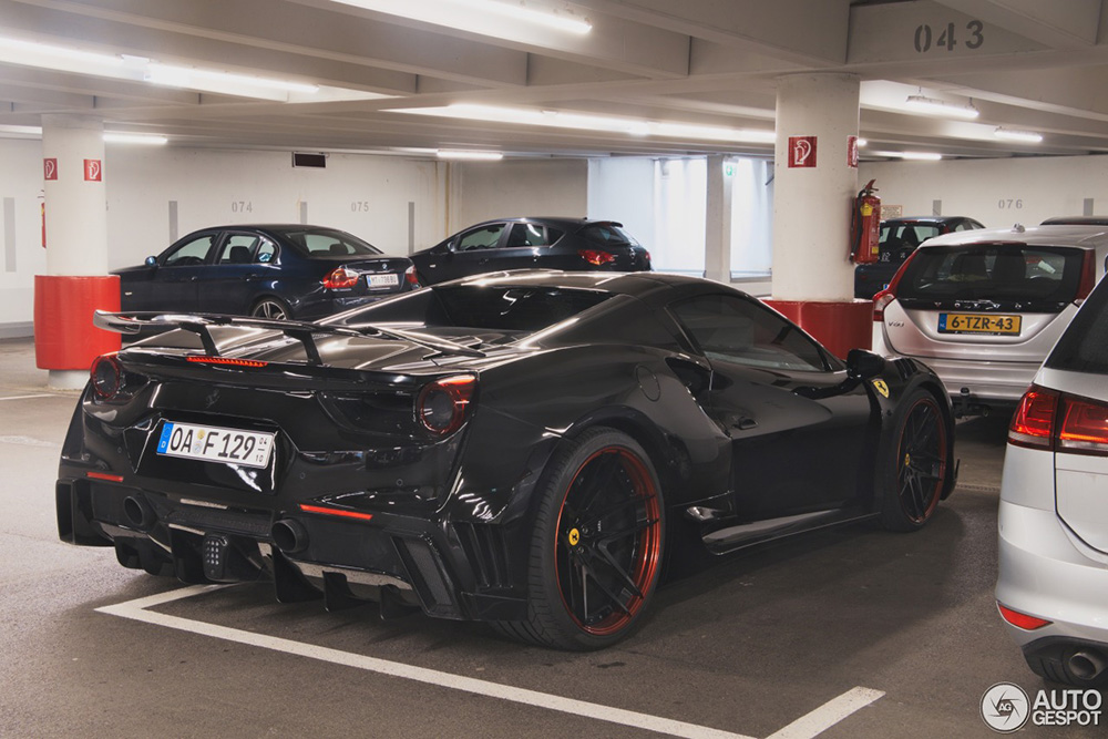 法拉利 Novitec Rosso 488 Spider N-Largo车身宽得太夸张