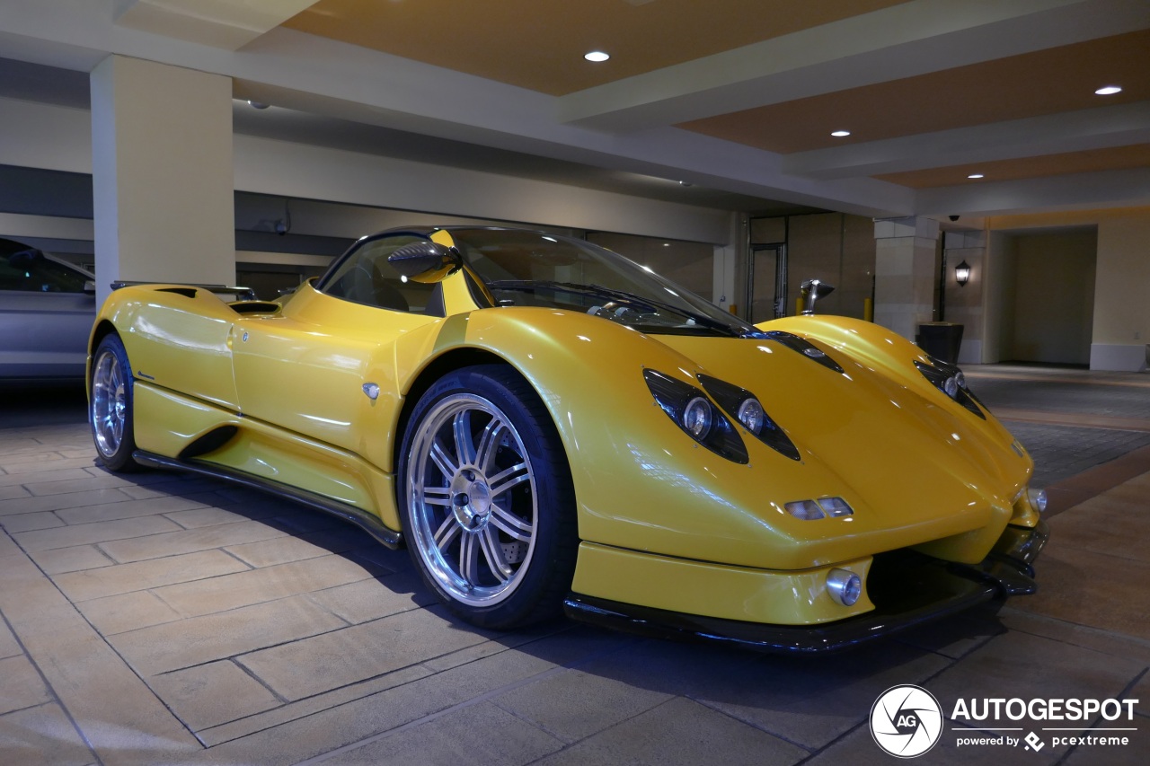 Gele Pagani Zonda C12-S Roadster is een lot uit de loterij