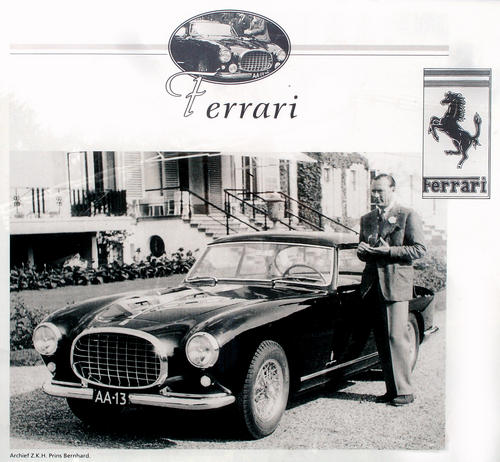 Ferrari 212 Inter van Prins Bernhard terug op Paleis Soestdijk