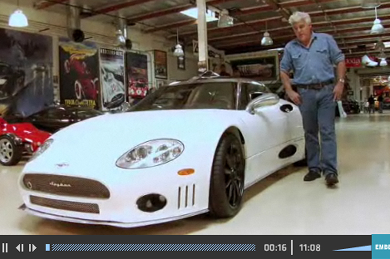 Filmpje: Jay Leno onderwerpt Spyker C8 Laviolette aan test