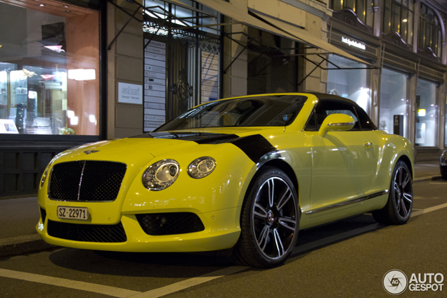 Très spéciale, cette Bentley Continental GTC V8 en Citric Yellow