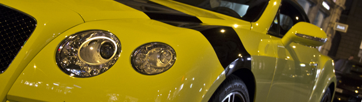 Eyechatcher: Bentley Continental GTC V8 in Citric Yellow