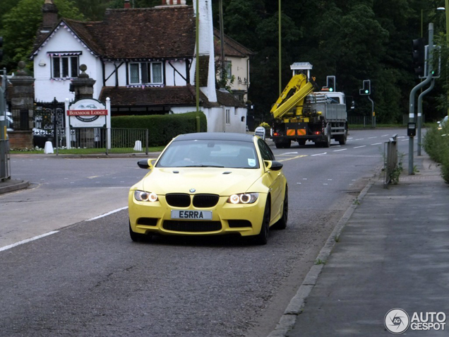 BMW M3 E92 in Dakar Yellow