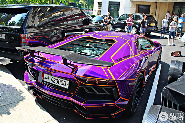 Achtergrond: getunede Aventador van Nasser Al-Thani