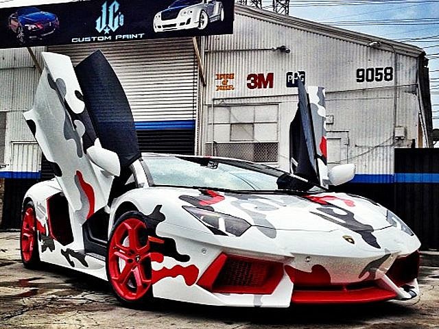 Chris Brown's Aventador is one of a kind