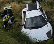 Une Lamborghini Murciélago LP640 a un accident à Oostende