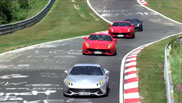 Movie: forty Ferrari F12berlinettas on the Nordschleife
