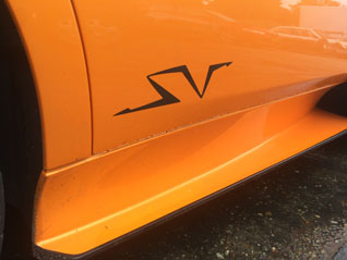 Detailing van een Lamborghini Murciélago LP670-4 SV