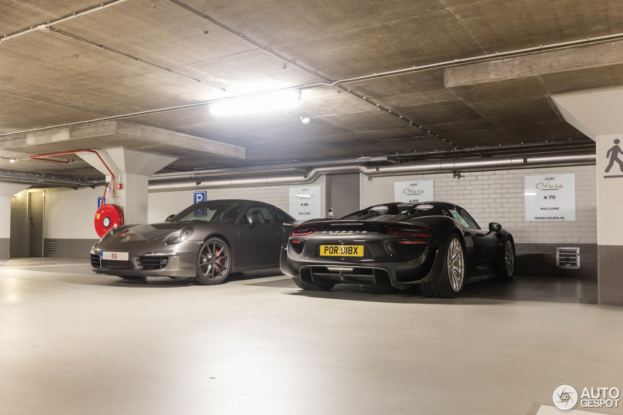 Spot van de Dag: Porsche 918 Spyder Weissach in Amsterdam